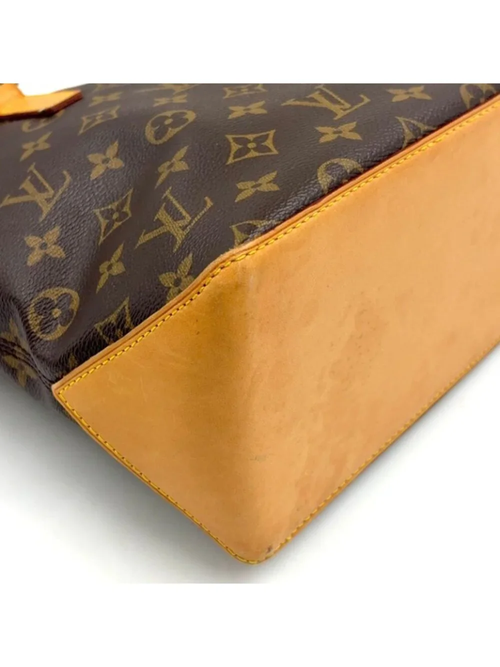 Louis Vuitton Cabas Piano Monogram Leather Brown Light Tote Gold - Picture 11 of 15
